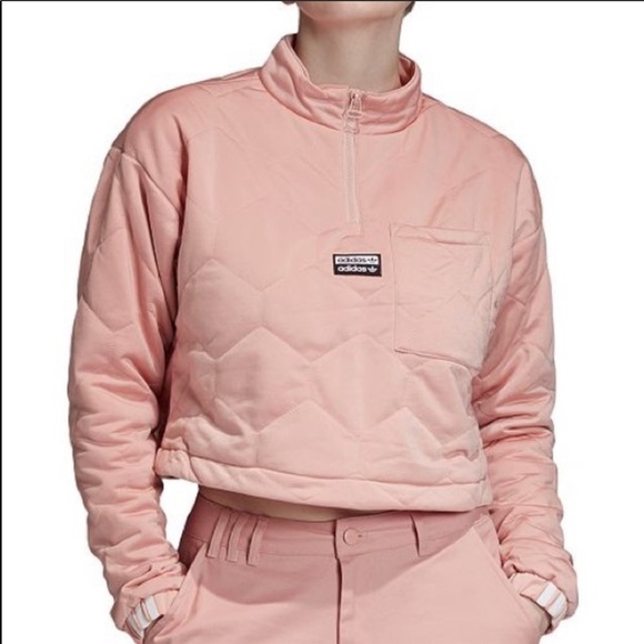 ADIDAS CROPPED SWEATSHIRT SIZE L - Picture 1 of 8